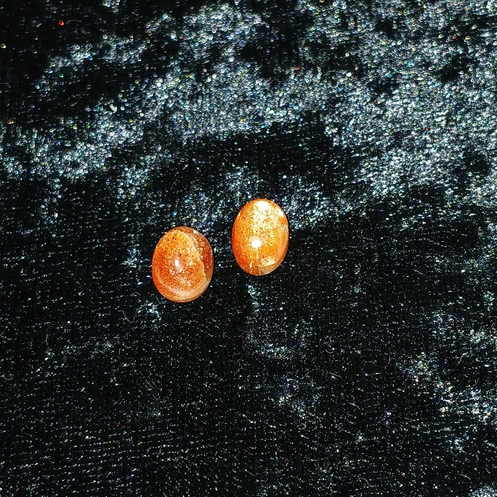 Elegant Sunstone Cabochons 9x7mm